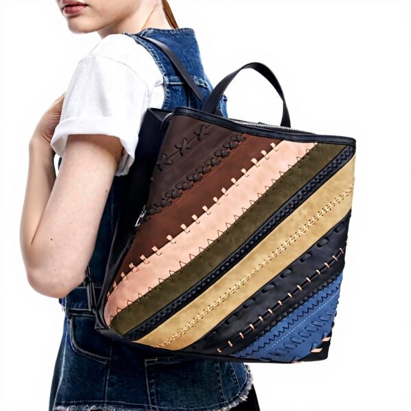 Zaino Desigual Quebec Whipstitch Sumy Brown multicolore