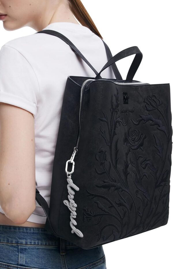 Zaino Desigual Romeo Floral Sumy Mini Nero Donna Borse-4