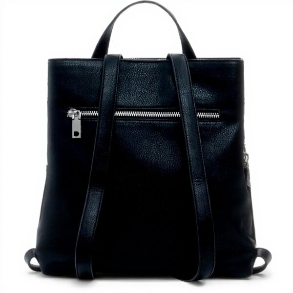 Zaino Desigual Nero Poliuretano Grande Capacità Donna