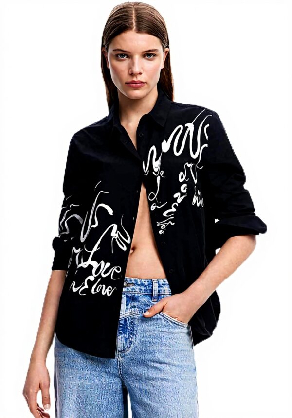 Desigual 25swcw05 T-Shirt Donna: Regular Fit, Arty Print