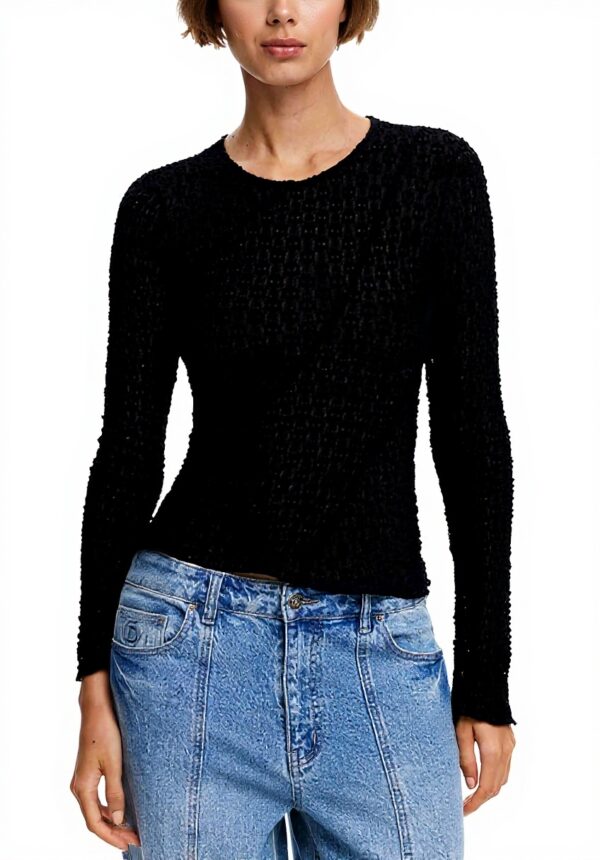 Desigual 25wwtk41 Blouse Donna Felpe senza cappuccio Nero e