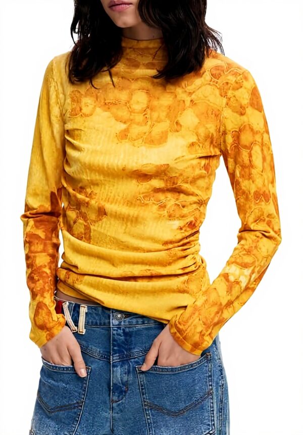 Desigual Pullover Donna Maglione Tinta Unita Collo Rotondo