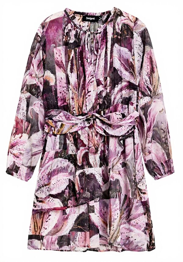 Vestito casual donna Desigual stampa multicolore manica