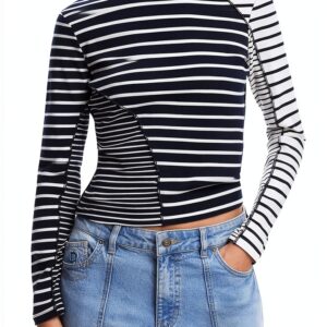 Maglia Donna Desigual Nero Manica Lunga Materiali-0