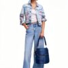 Jeans donna Desigual riciclati chiusura magnetica colore-1