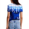 T-shirt Donna Desigual Multicolore Stampa Arty Collo Rotondo-1