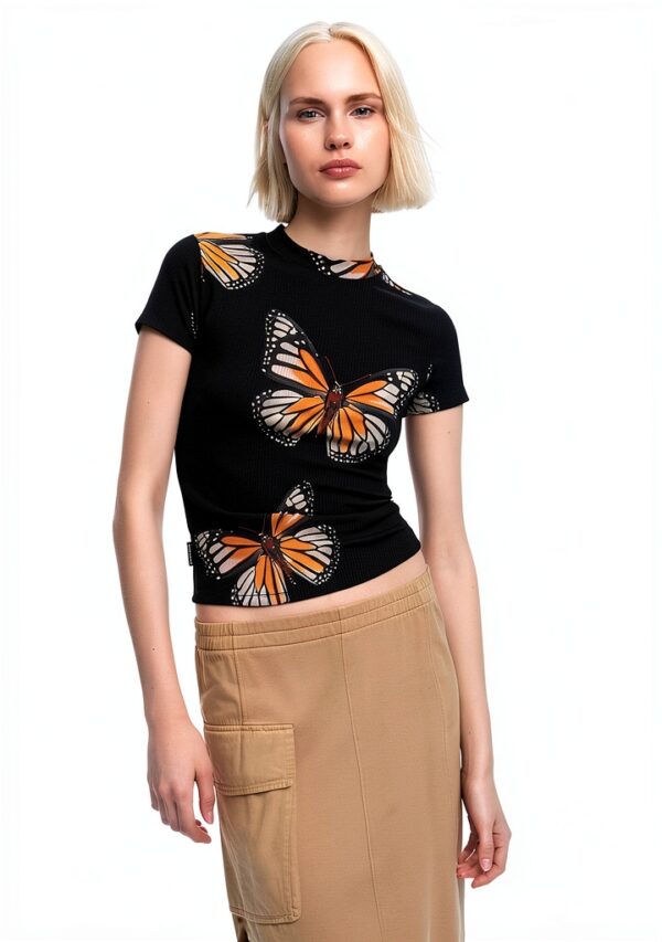 Felpa Desigual Donna Nero Comoda Casual Stile Urbano-3