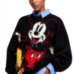 Felpa Donna Desigual Stampa Arty Fit Regular Nero-0