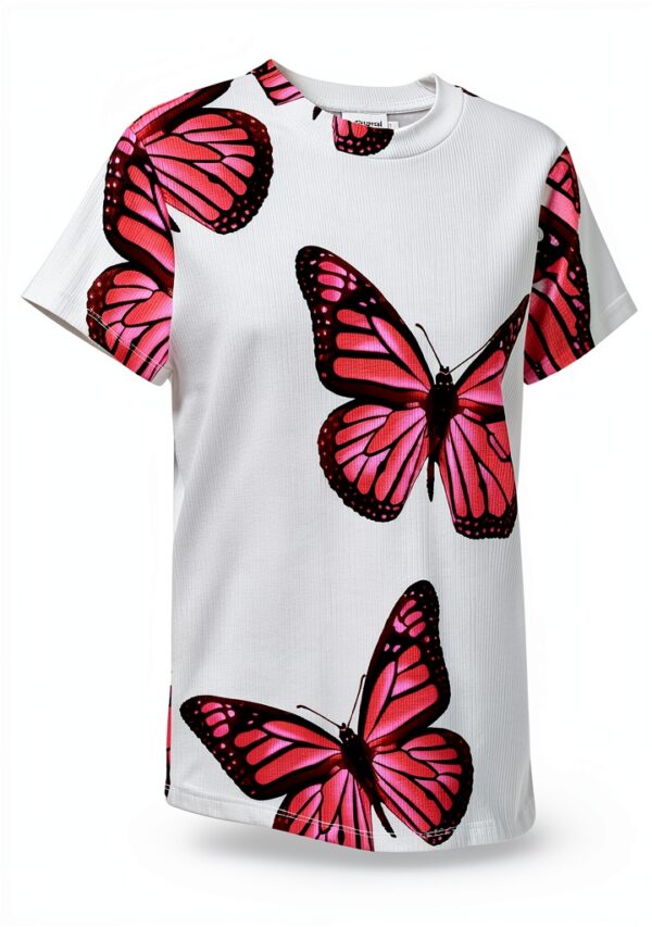 T-shirt Desigual donna farfalle slim fit maglia-3