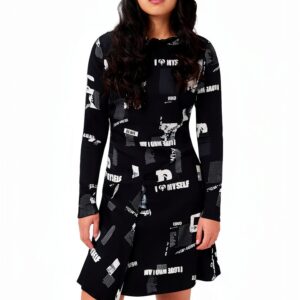 Maglietta Donna Desigual Stampa Giornale Nero Slim Fit-0