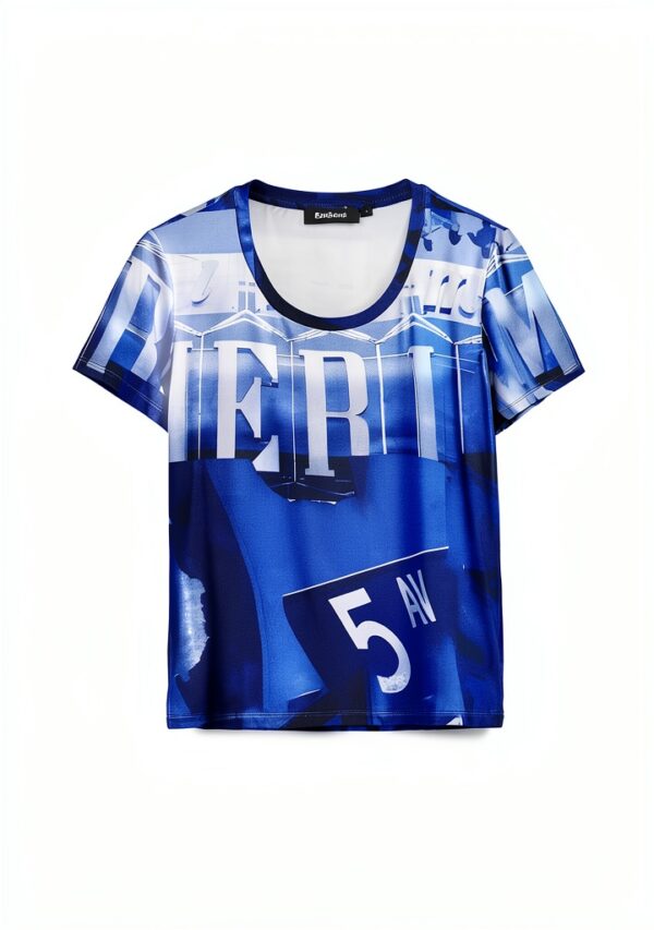 T-shirt Donna Desigual Multicolore Stampa Arty Collo Rotondo-4