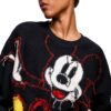Felpa Donna Desigual Stampa Arty Fit Regular Nero-6