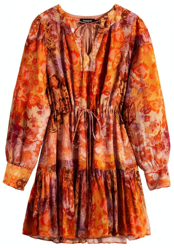 Gilet Donna Desigual Stampa Boho Collo V Manica Lunga-3