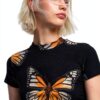 Felpa Desigual Donna Nero Comoda Casual Stile Urbano-5