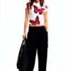 T-shirt Desigual donna farfalle slim fit maglia-0