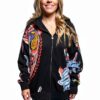 Felpa con cappuccio Desigual donna oversize multicolore-8