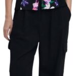 Felpa con cappuccio Desigual donna slim fit nero-0