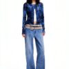 Bluse Donna Desigual Stampa Arty Slim Fit Blu-3