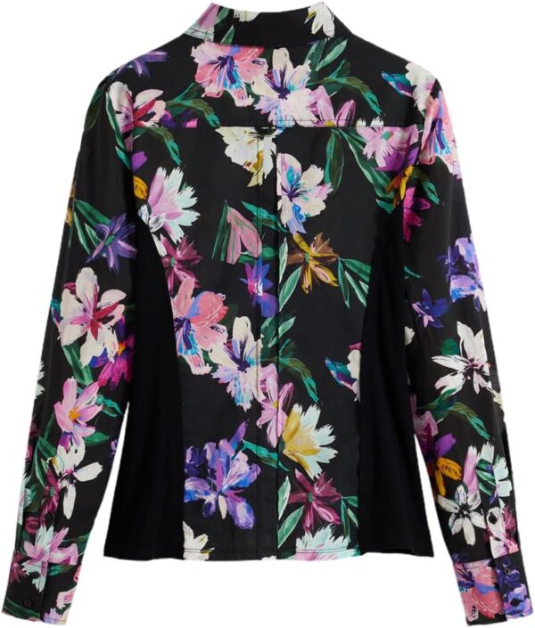 Felpa con cappuccio Desigual donna slim fit nero-2
