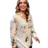 Felpa Oversize Donna Desigual Stampa Arty Colore Bianco-7