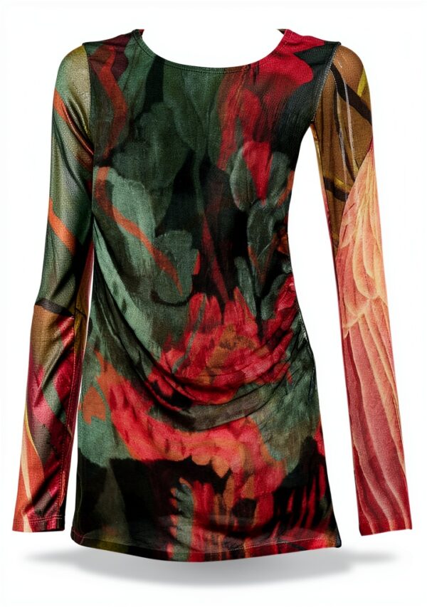 Felpa Donna Desigual Stampa Arty Slim Fit Verde-2