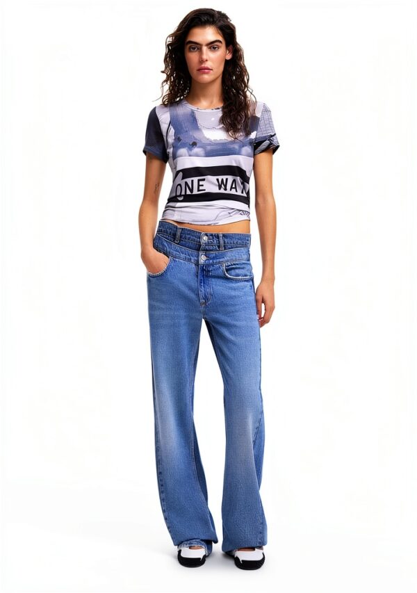 T-shirt Donna Desigual Multicolore Stampa Arty Regular Fit-3