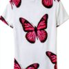 T-shirt Desigual donna farfalle slim fit maglia-2