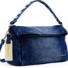 Borsa a mano Desigual donna denim slavato chiusura magnetica-0