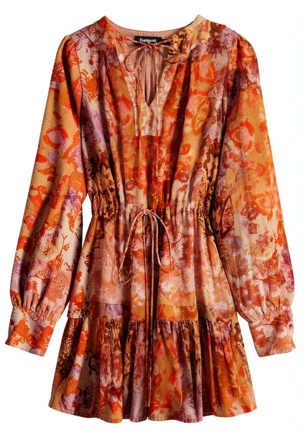 Gilet Donna Desigual Stampa Boho Collo V Manica Lunga-2