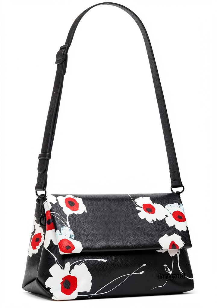 Borsa a tracolla Desigual Donna in Nero con stampa arty su sfondo urbano