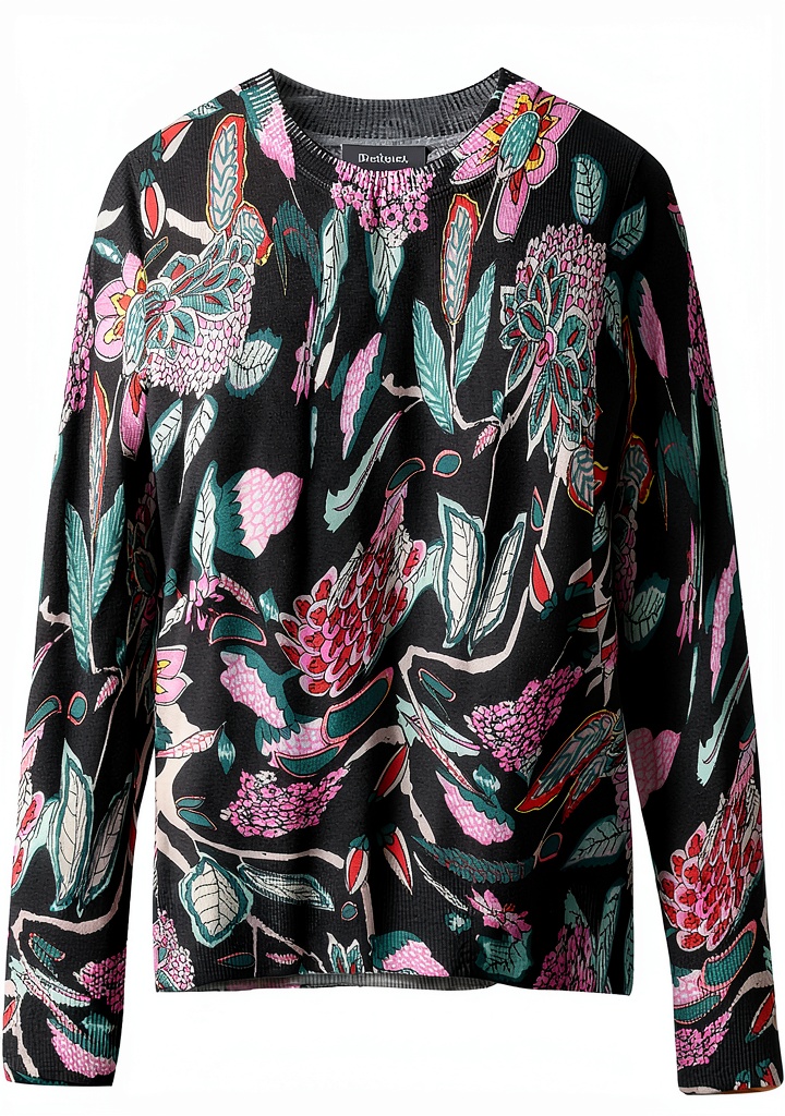 Maglione Desigual Flat Knit Thin Gauge indossato in un ambiente casual