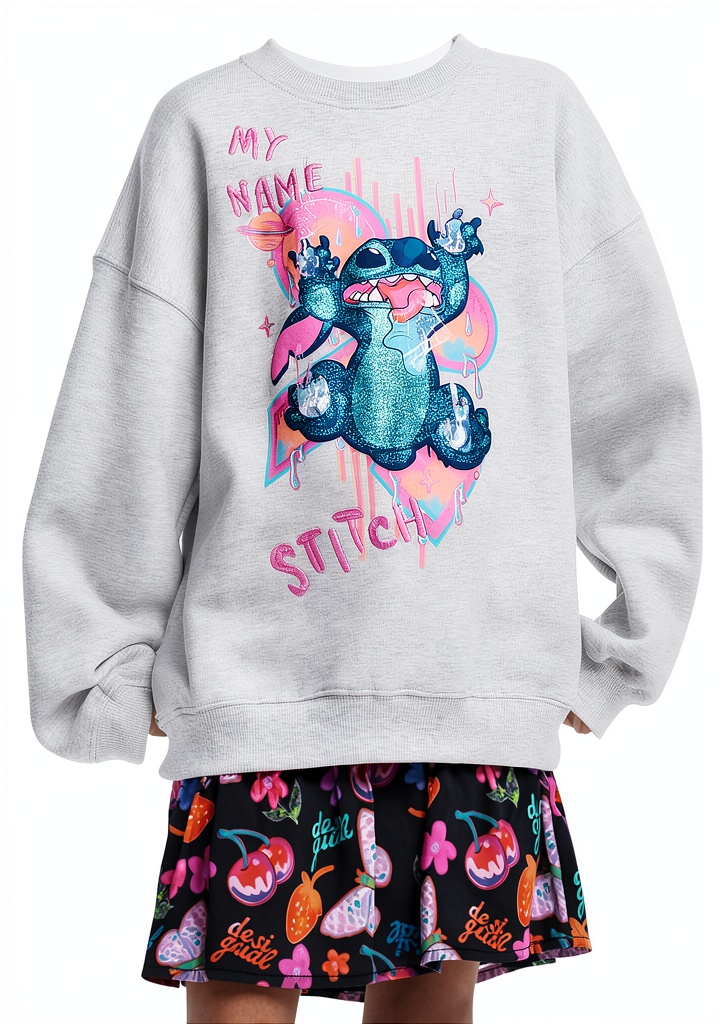 Felpe Desigual per bambine con dettagli ricamati e glitter