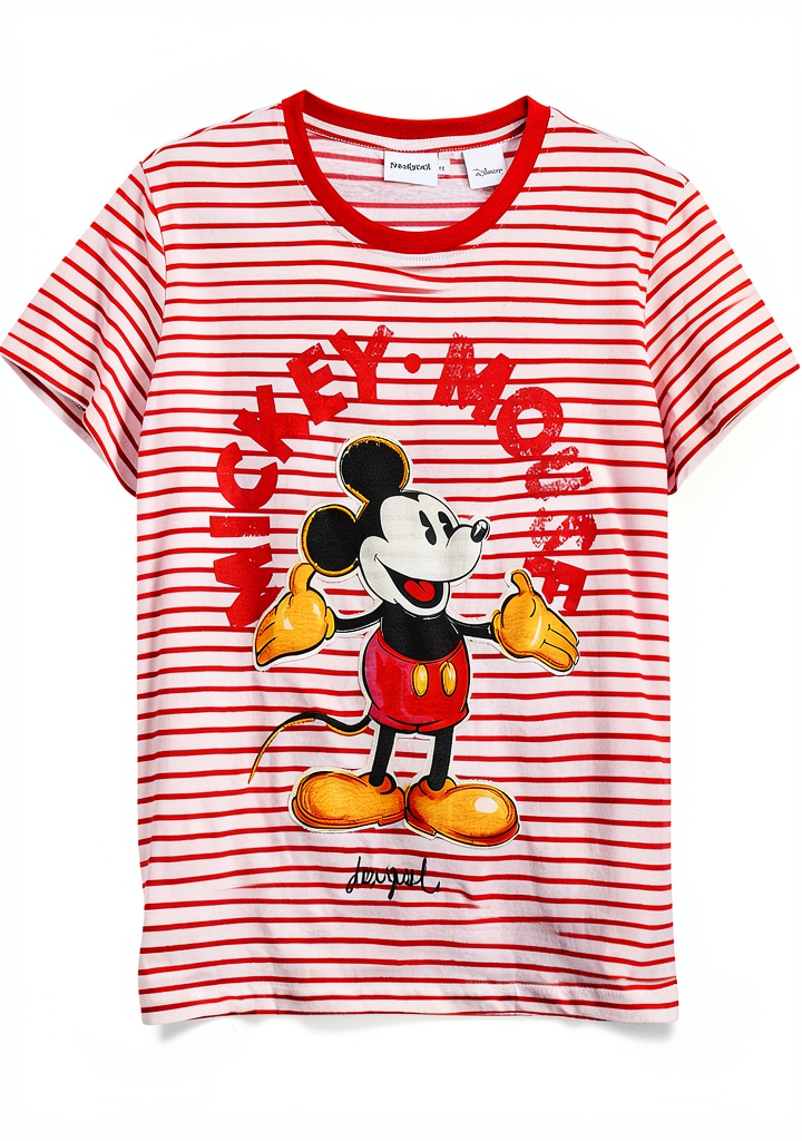 T-shirt Donna Desigual con stampa Mickey Mouse in primo piano