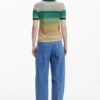 T-shirt Donna Desigual Slim Fit Polo Multicolore Stampa-5