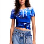 T-shirt Donna Desigual Multicolore Stampa Arty Collo Rotondo-0
