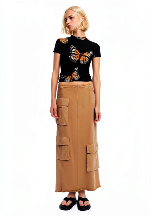Felpa Desigual Donna Nero Comoda Casual Stile Urbano-2