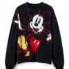 Felpa Donna Desigual Stampa Arty Fit Regular Nero-7