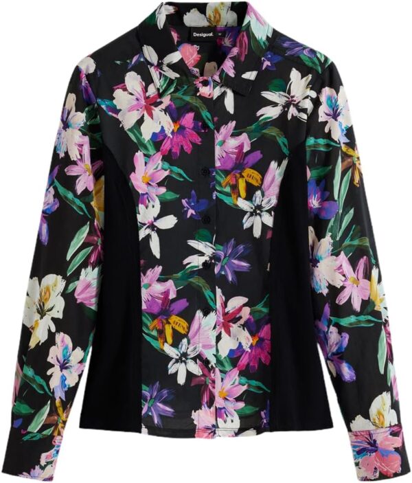 Felpa con cappuccio Desigual donna slim fit nero-3
