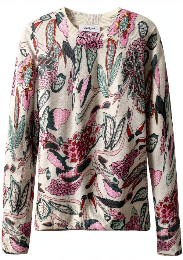 Maglione Donna Desigual Flat Knit Collo Rotondo Maglioni