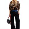 Maglione Donna Desigual Stampa Animalier Dettagli Ricamati-7