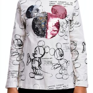 Felpa bambine Desigual paillettes materiali sostenibili-0
