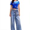 T-shirt Donna Desigual Multicolore Stampa Arty Collo Rotondo-3