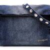 Borsa a mano Desigual donna denim slavato chiusura magnetica-3