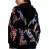 Felpa con cappuccio Desigual donna oversize multicolore-5
