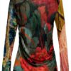 Felpa Donna Desigual Stampa Arty Slim Fit Verde-3