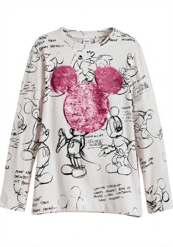 Felpa bambine Desigual paillettes materiali sostenibili-5
