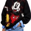 Felpa Donna Desigual Stampa Arty Fit Regular Nero-1