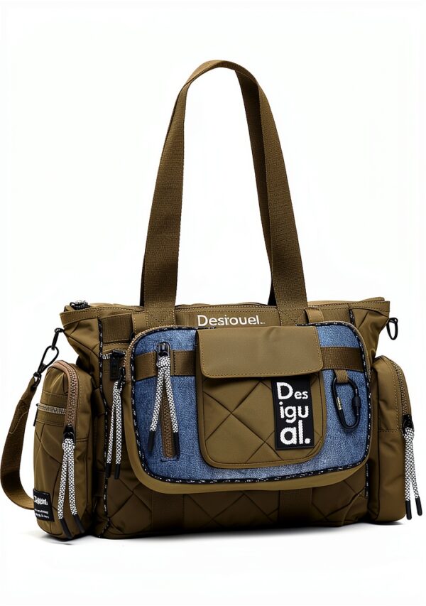 Borsa a mano donna Desigual nylon verde tasche multiple