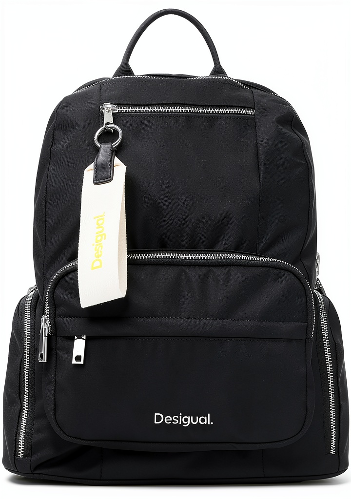 Zaino Desigual Priori Chester Maxi nero su sfondo neutro