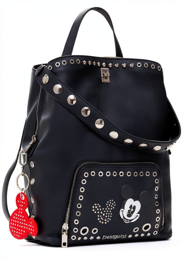 Zaino Casual Desigual Nero Disney Mickey Rock Donna